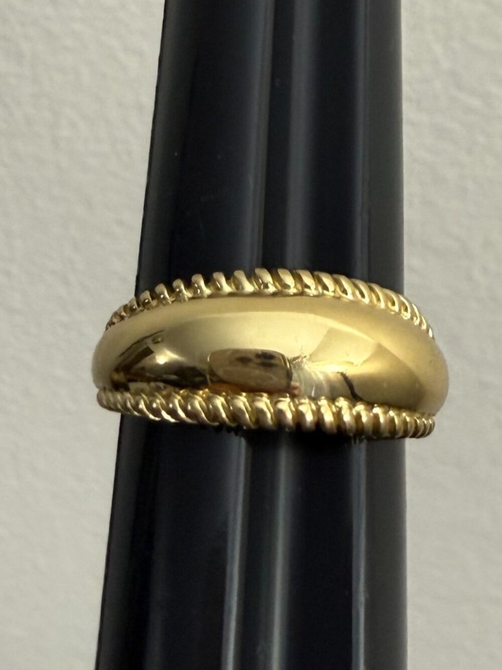 Authentic Carolyn Pollack Relios Solid Brass Domed Rope Edge Band Ring - Picture 6 of 16